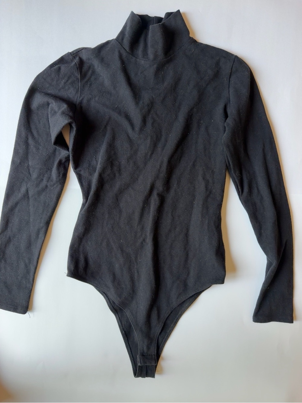 Reformation Jeans Black Turtleneck Long Sleeve Bodysuit Small